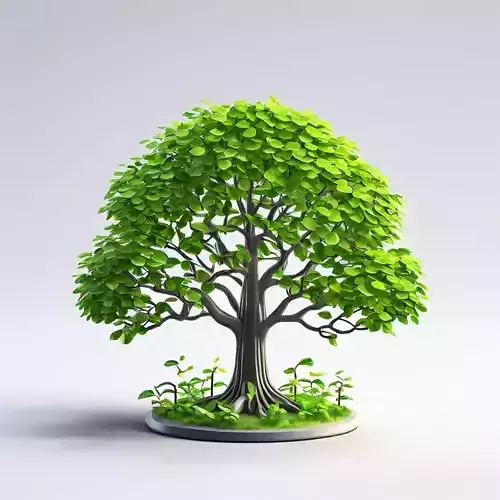 Stylized Bonsai Tree 3D Model