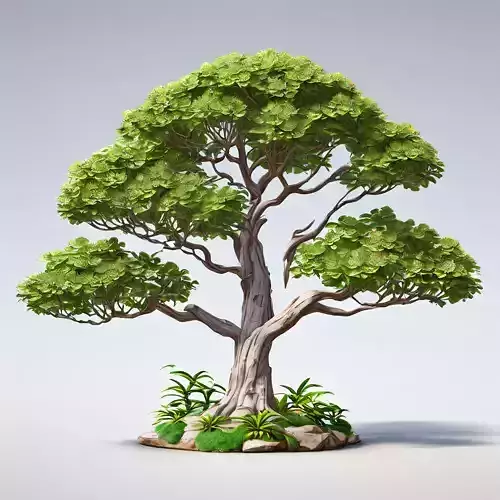 Stylized Bonsai Tree 3D Model