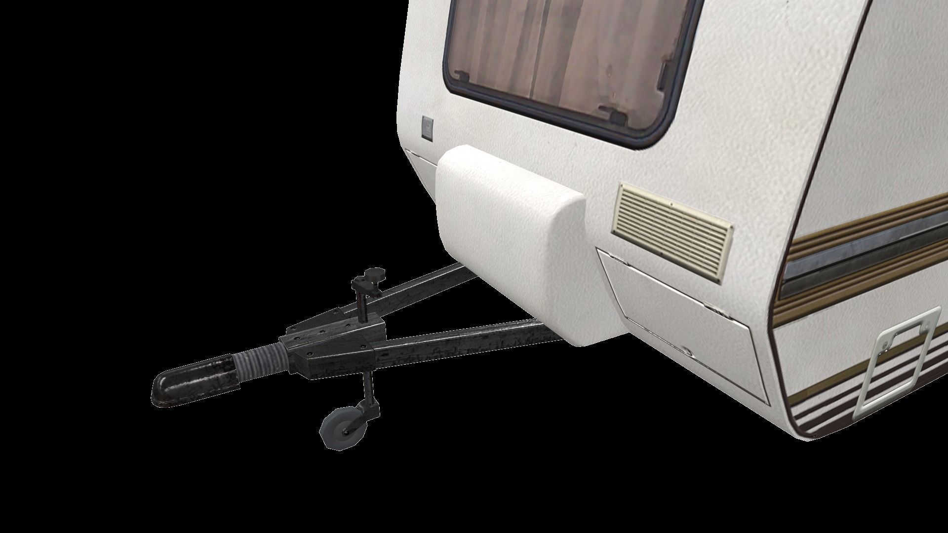 PBR Caravan Lowpoly camper trailer Low-poly 3D model_16