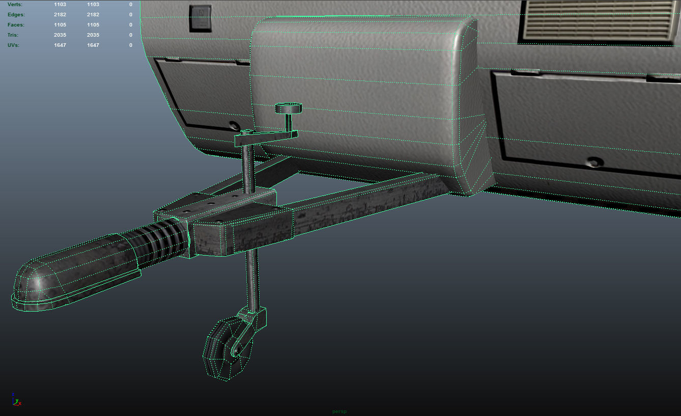 PBR Caravan Lowpoly camper trailer Low-poly 3D model_18