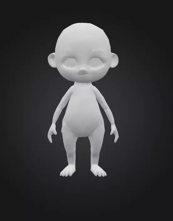 Roblox compatible character FBX File 3D model_4