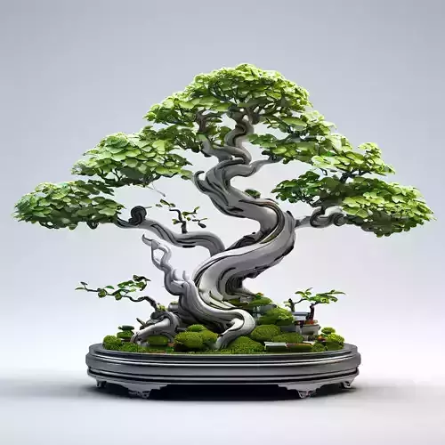 Stylized Bonsai Tree 3D Model