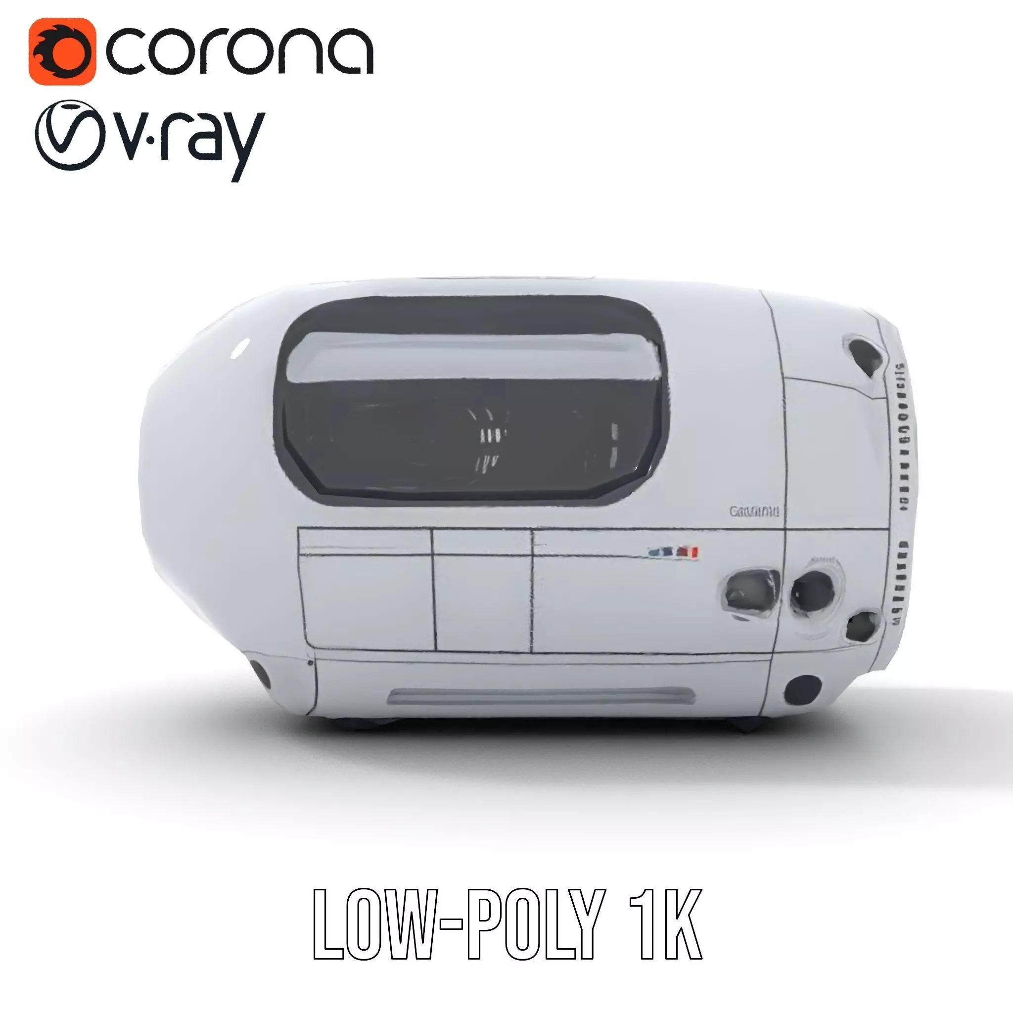 Futuristic Speaker Model Pack with HighTech Design Low-poly 3D model_18