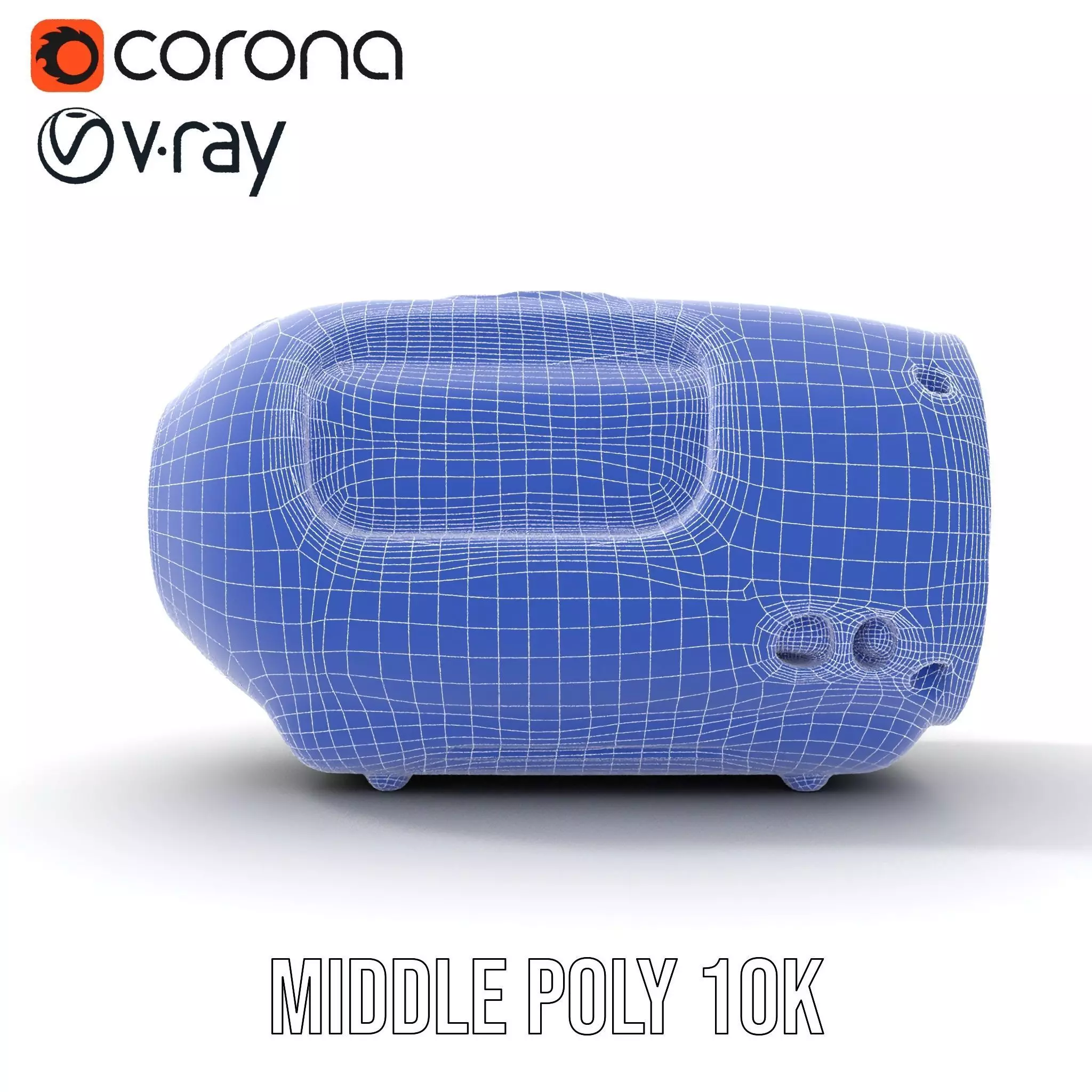 Futuristic Speaker Model Pack with HighTech Design Low-poly 3D model_28