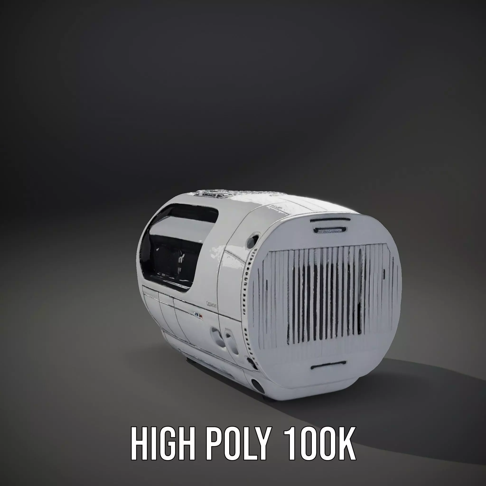 Futuristic Speaker Model Pack with HighTech Design Low-poly 3D model_10