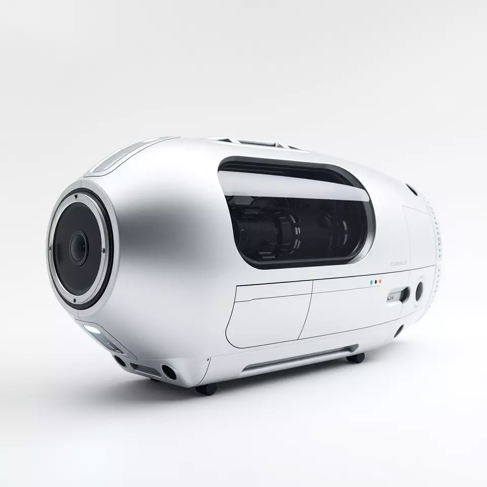 Futuristic Speaker Model Pack with HighTech Design Low-poly 3D model_3