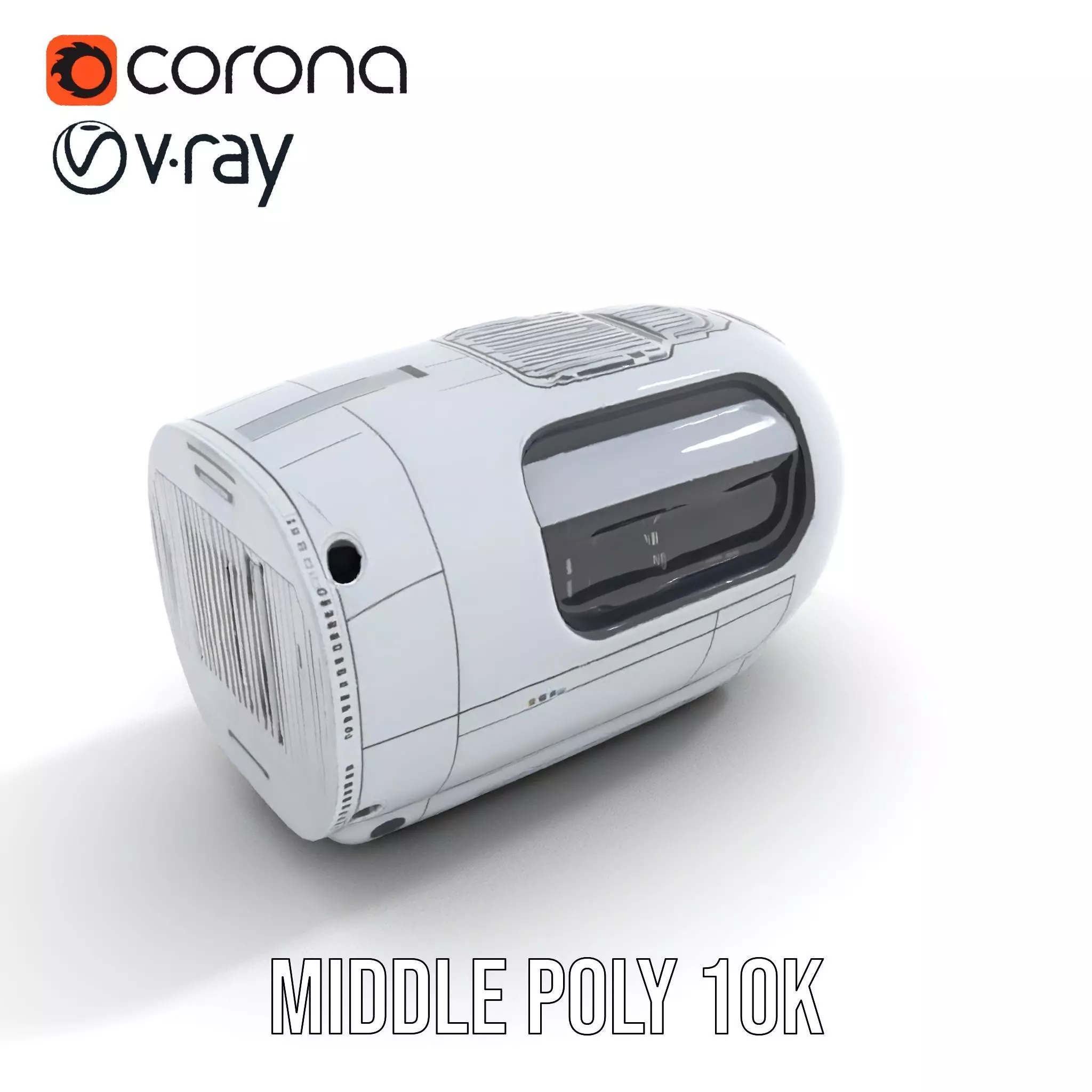 Futuristic Speaker Model Pack with HighTech Design Low-poly 3D model_6