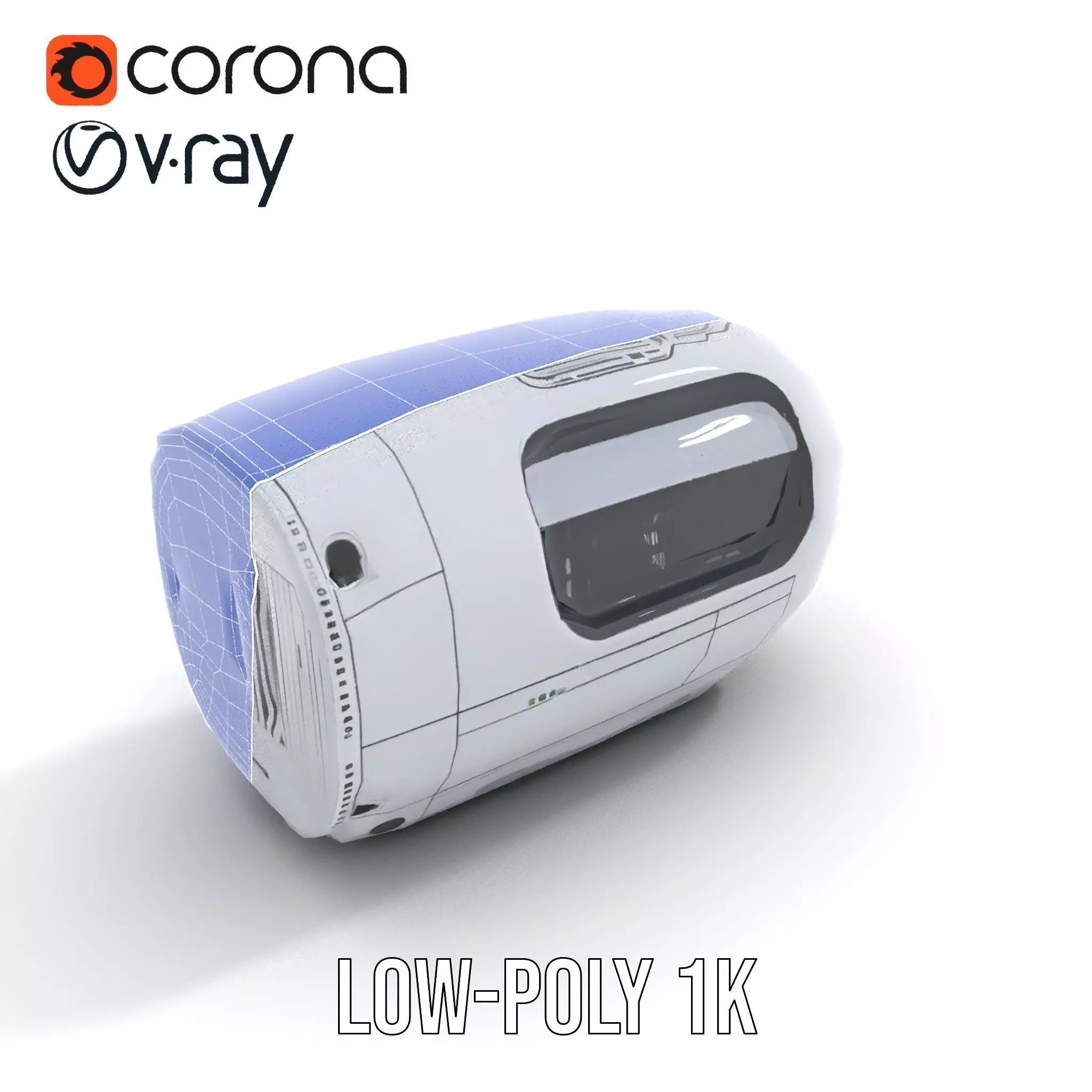 Futuristic Speaker Model Pack with HighTech Design Low-poly 3D model_21