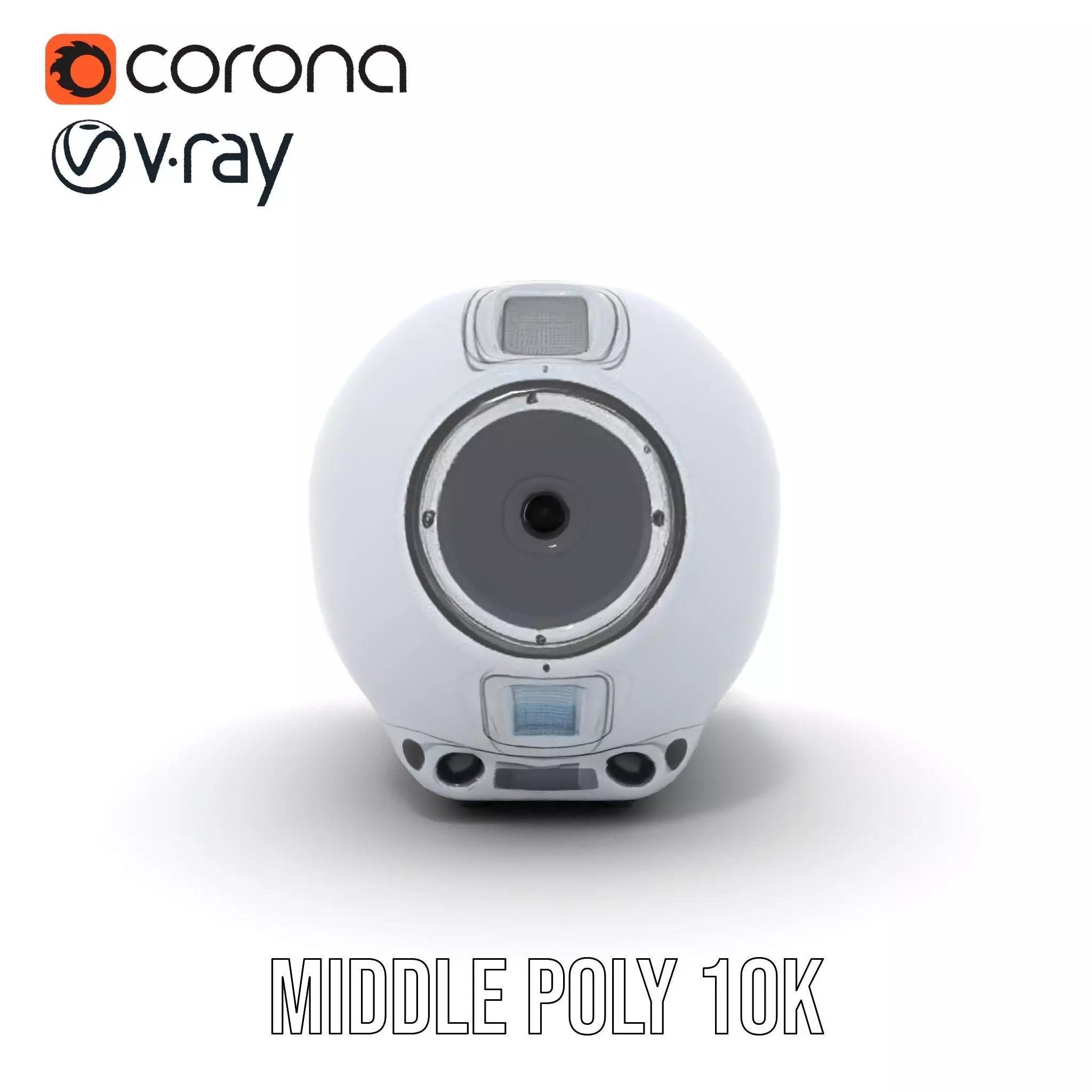 Futuristic Speaker Model Pack with HighTech Design Low-poly 3D model_17