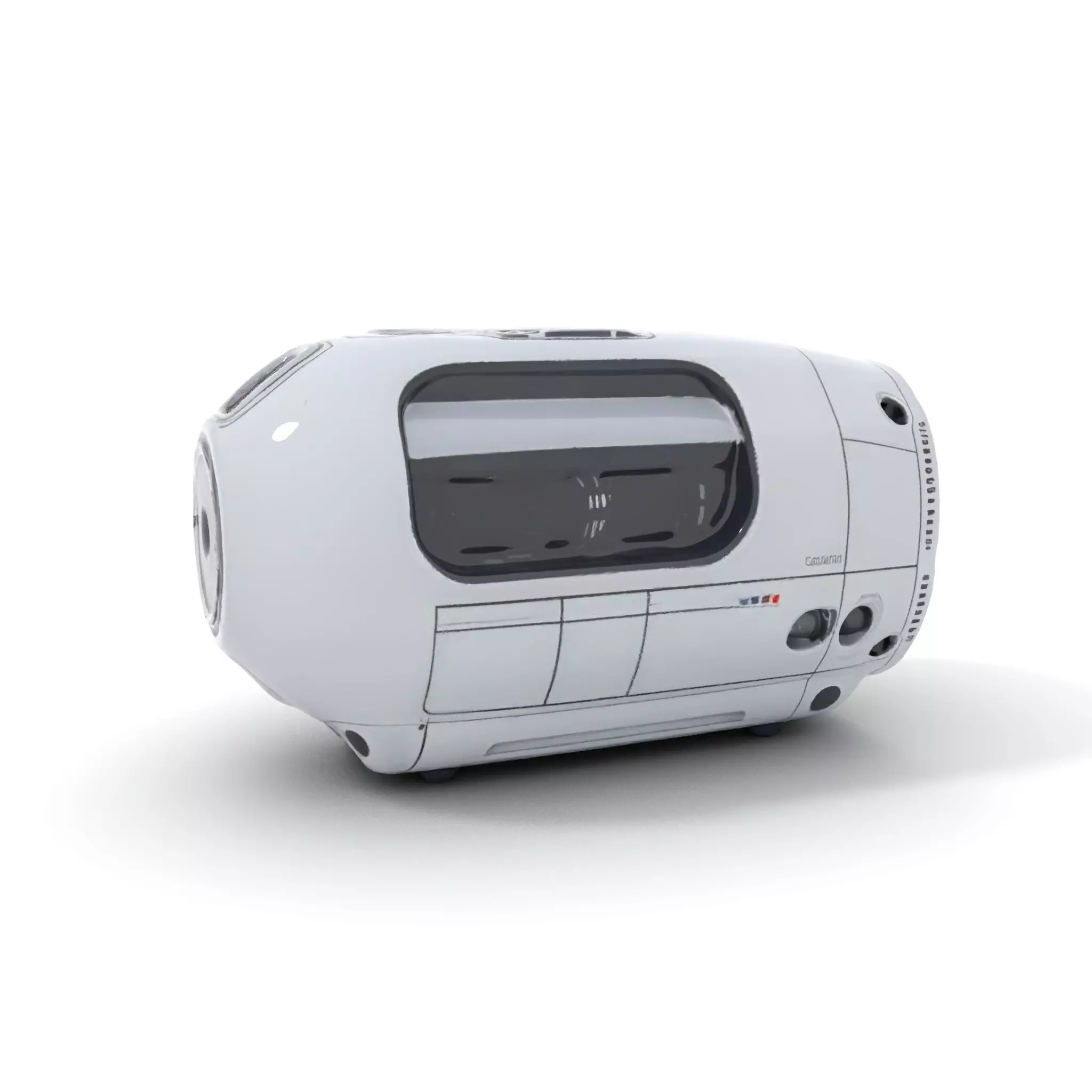 Futuristic Speaker Model Pack with HighTech Design Low-poly 3D model_0