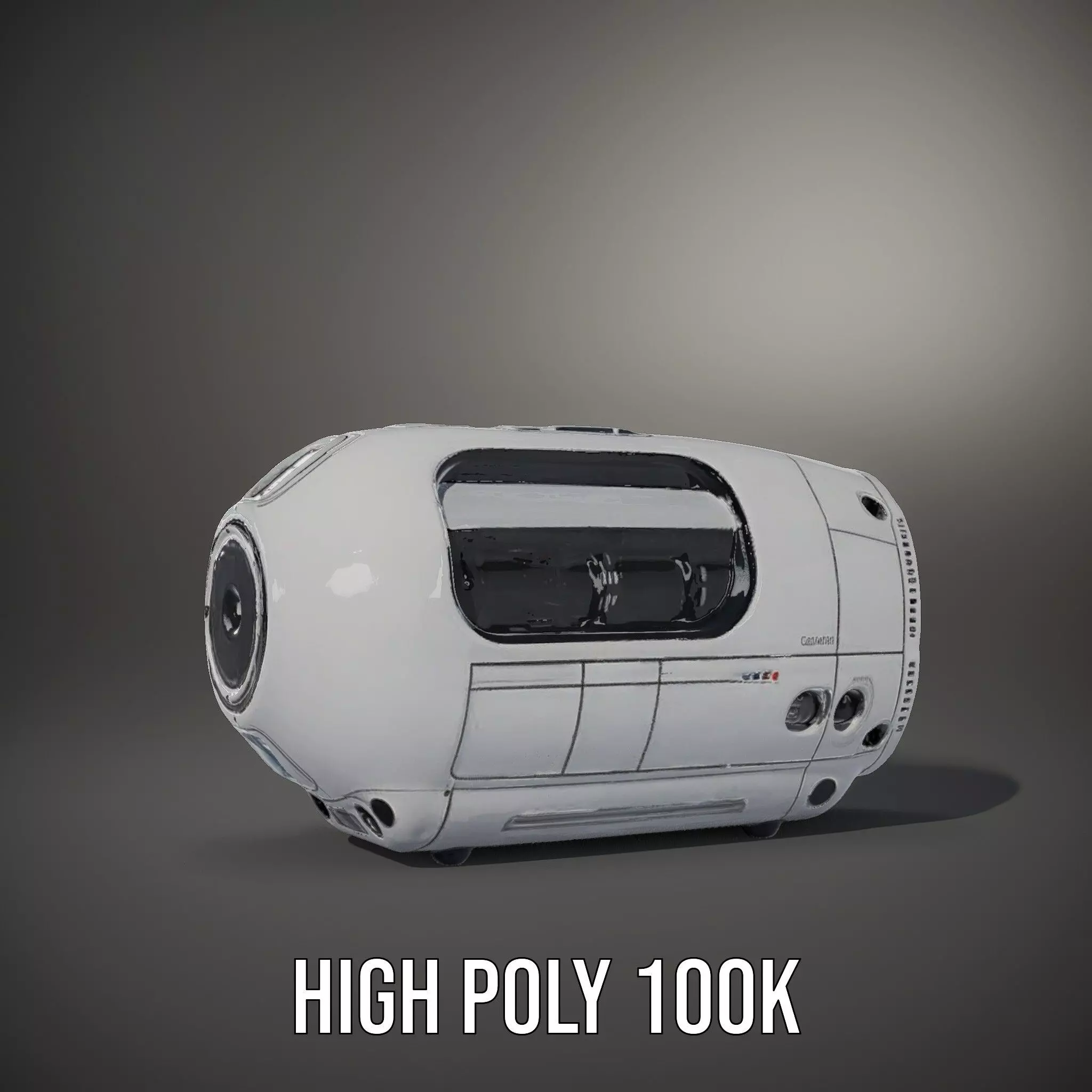 Futuristic Speaker Model Pack with HighTech Design Low-poly 3D model_13
