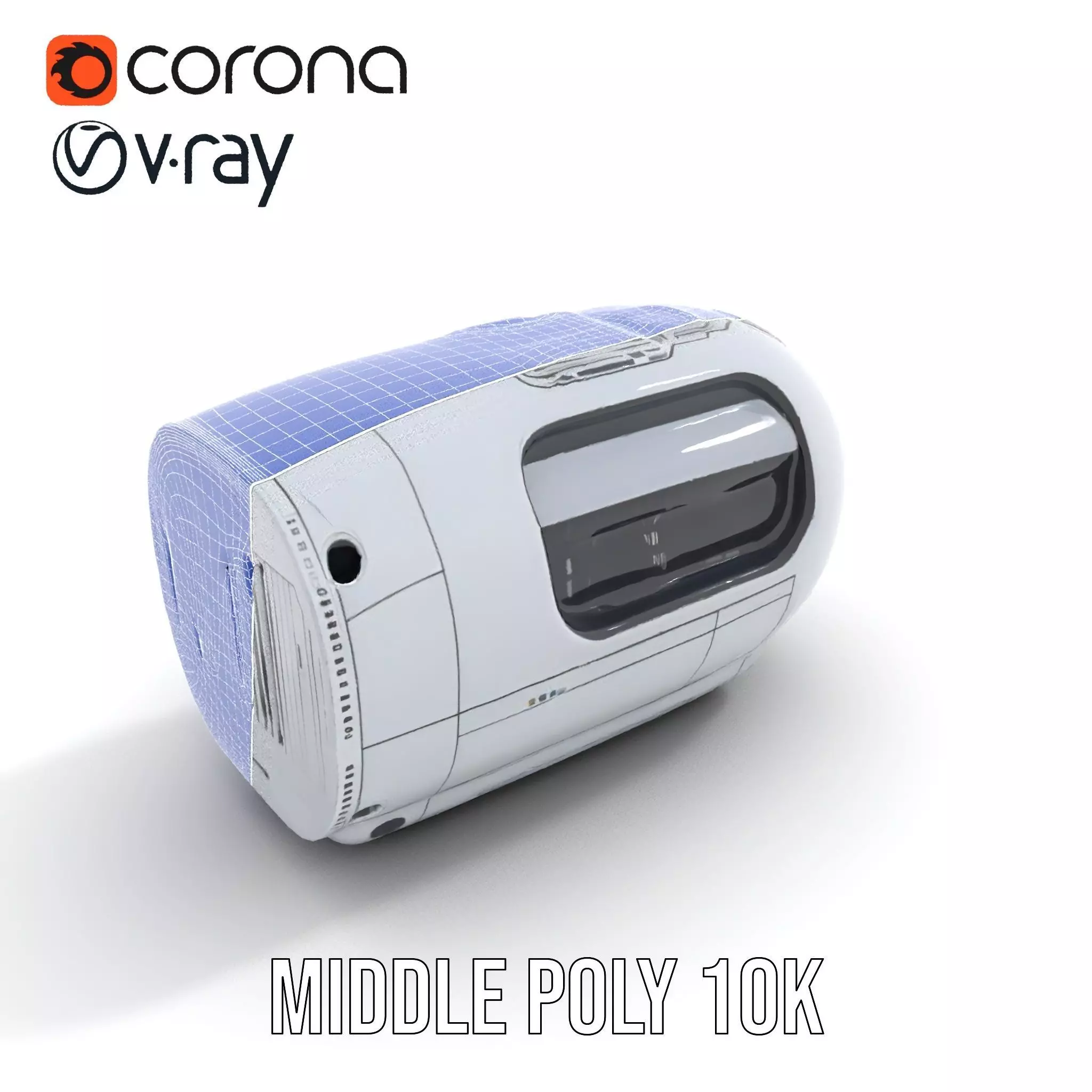 Futuristic Speaker Model Pack with HighTech Design Low-poly 3D model_22