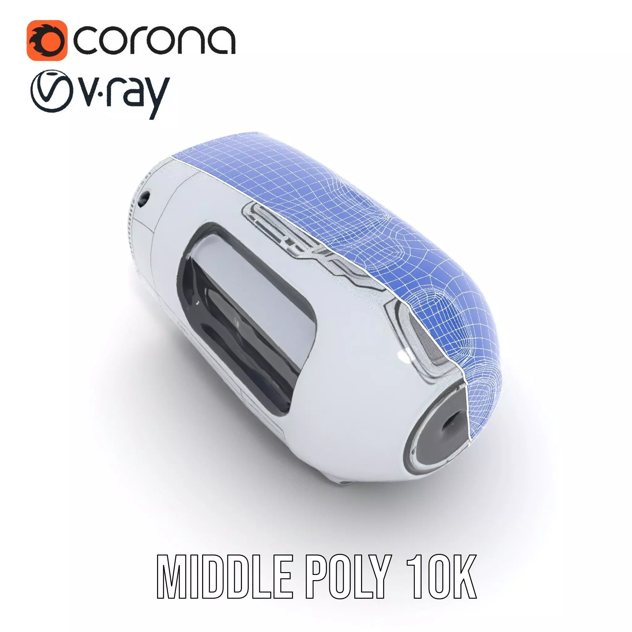 Futuristic Speaker Model Pack with HighTech Design Low-poly 3D model_30