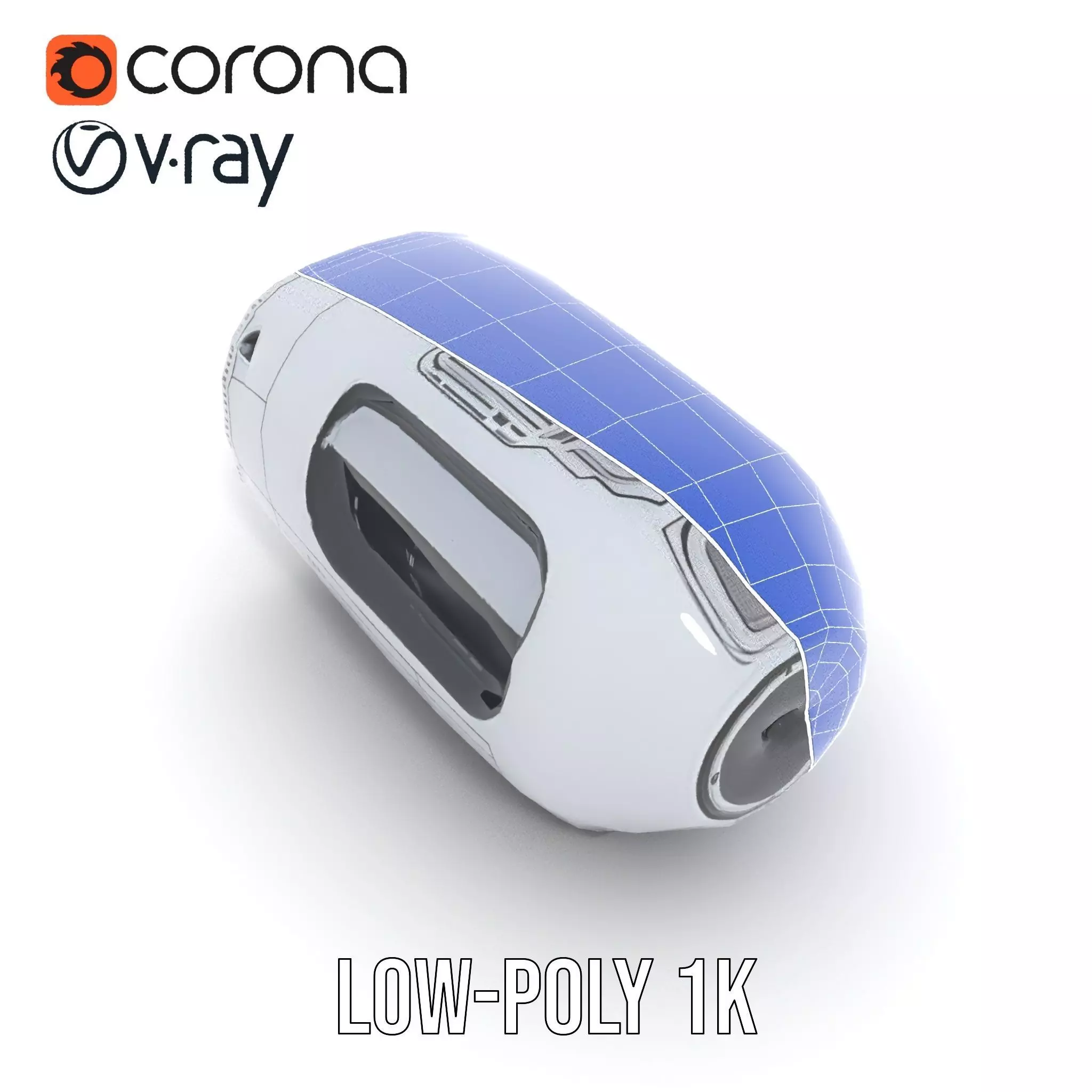 Futuristic Speaker Model Pack with HighTech Design Low-poly 3D model_31