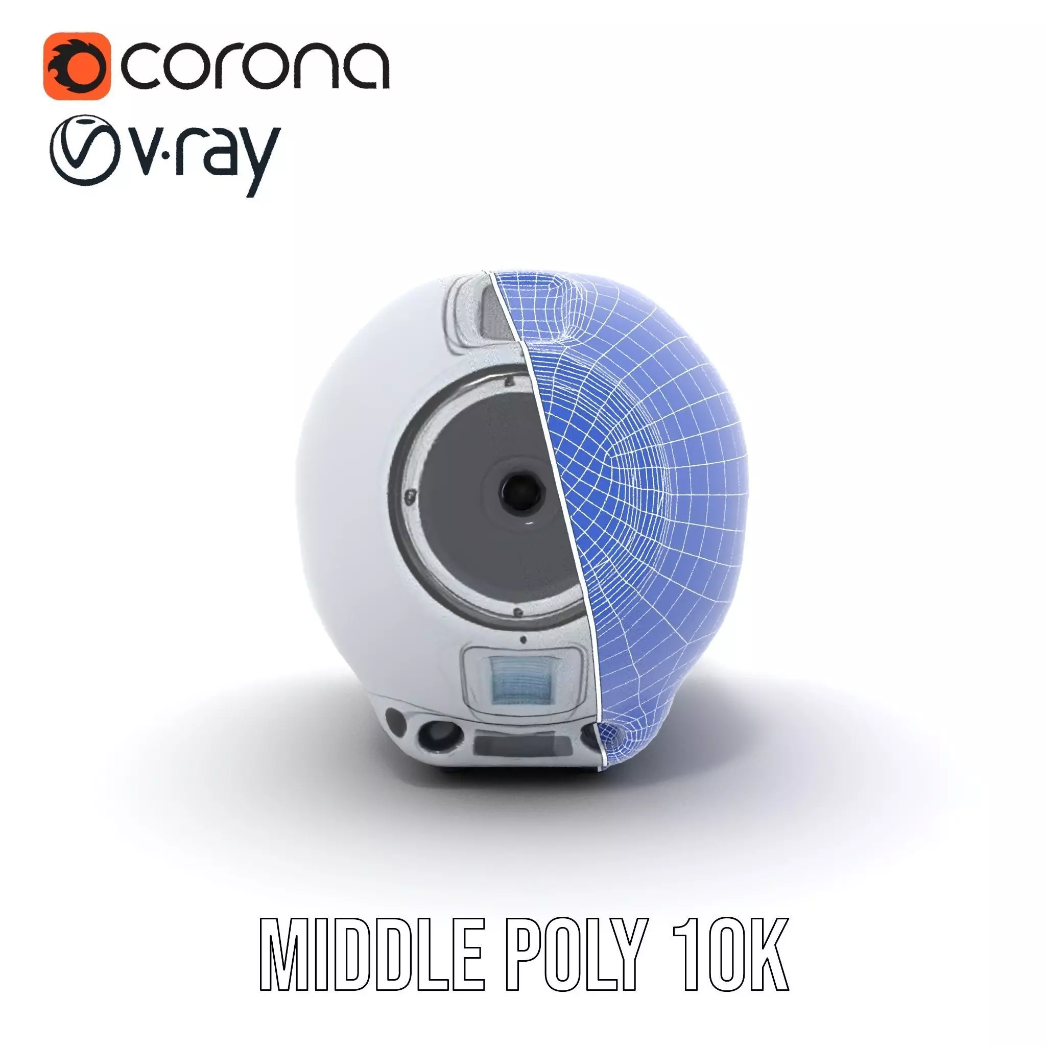 Futuristic Speaker Model Pack with HighTech Design Low-poly 3D model_25