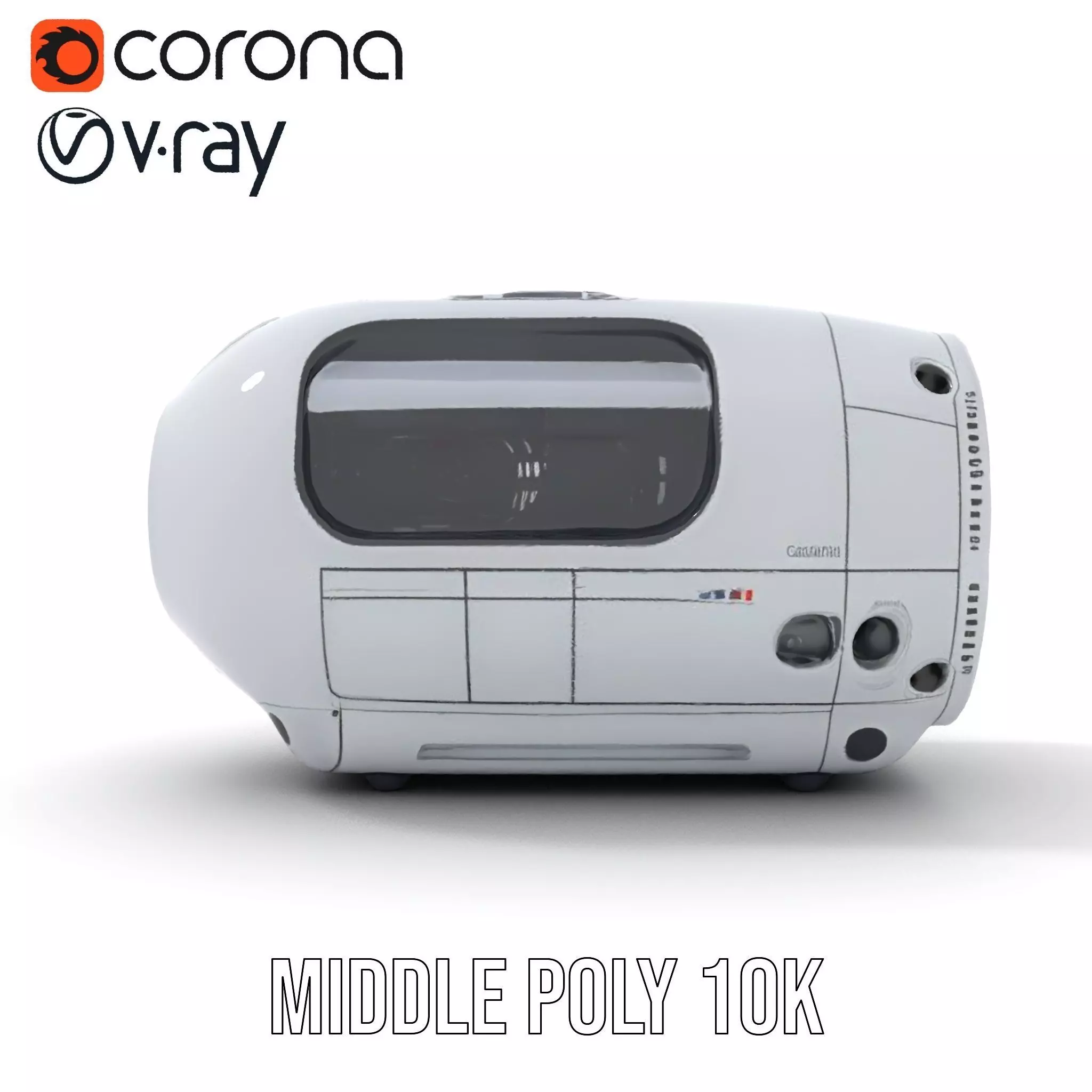 Futuristic Speaker Model Pack with HighTech Design Low-poly 3D model_14