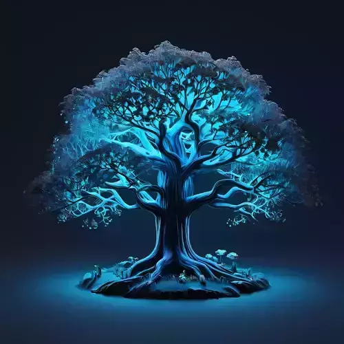 Glowing BioLuminescent Fantasy Tree