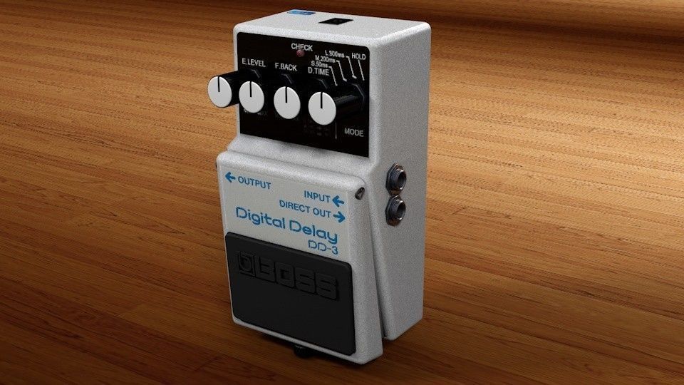 Boss DD-3 Low-poly 3D model_4
