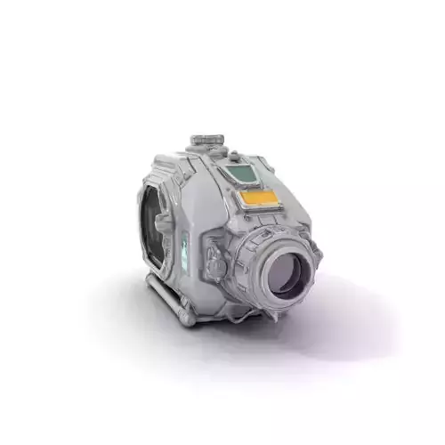 Futuristic Camera Device Model Pack with Detailed Textures Low-poly 3D model