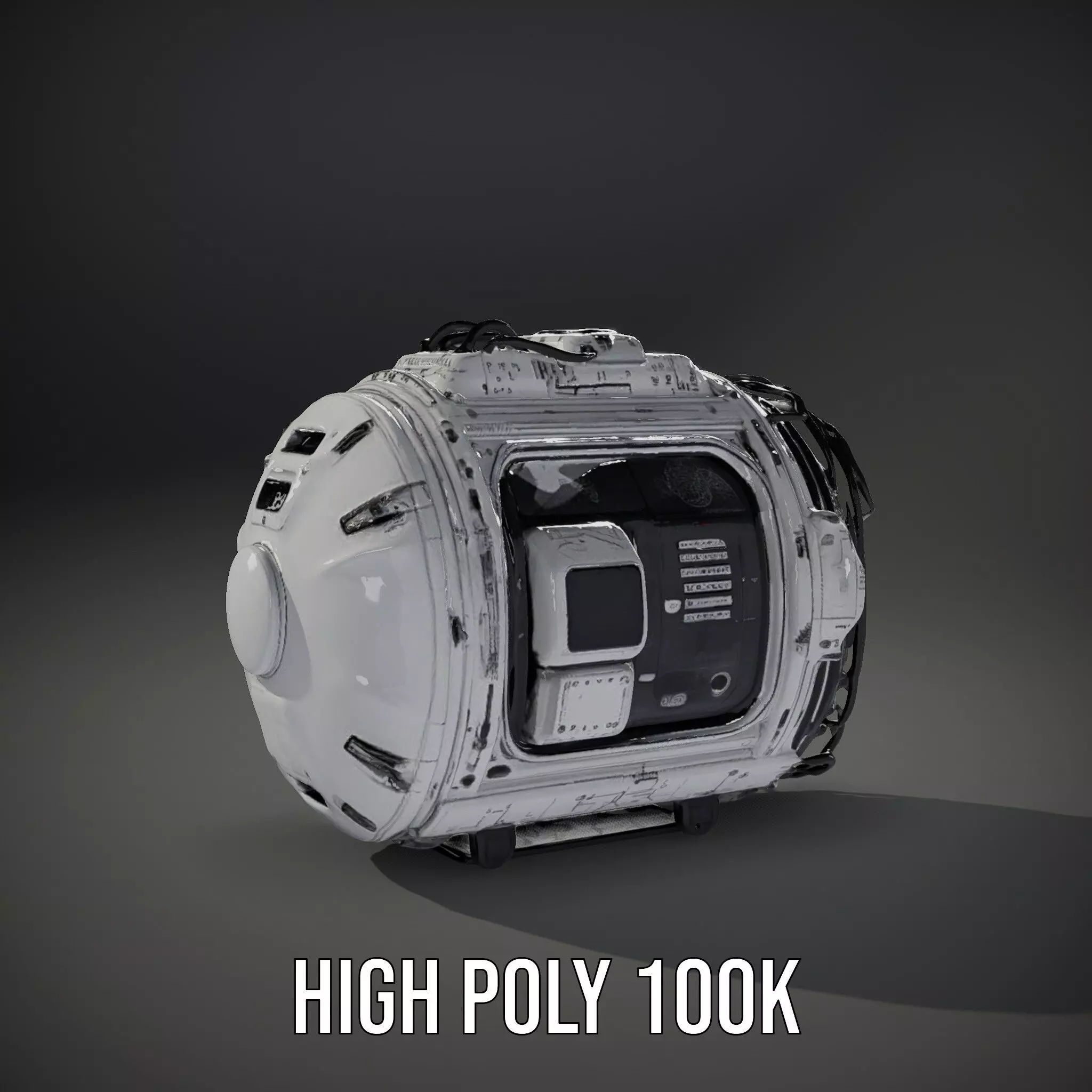 Futuristic Space Pod model pack Low-poly 3D model_13