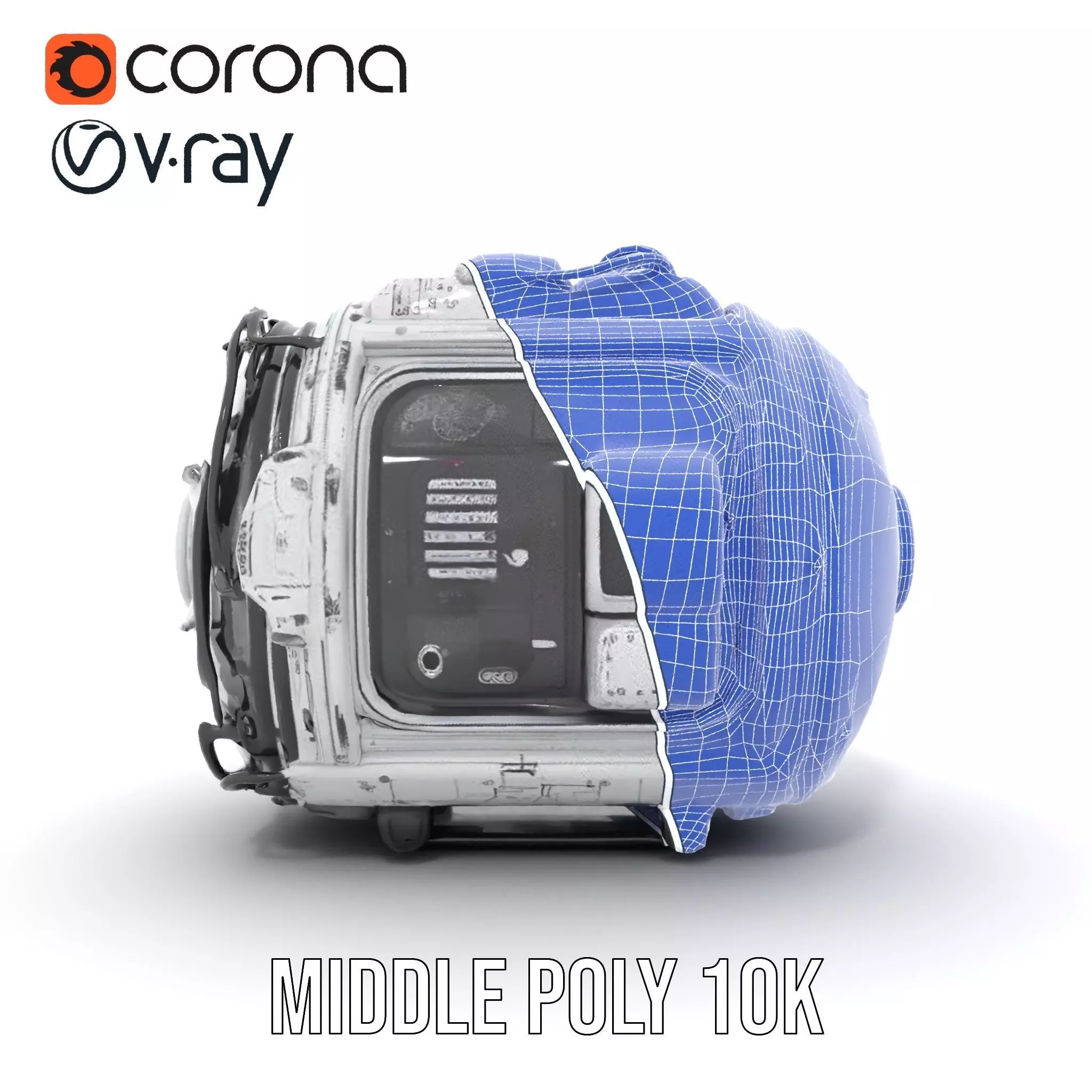 Futuristic Space Pod model pack Low-poly 3D model_30