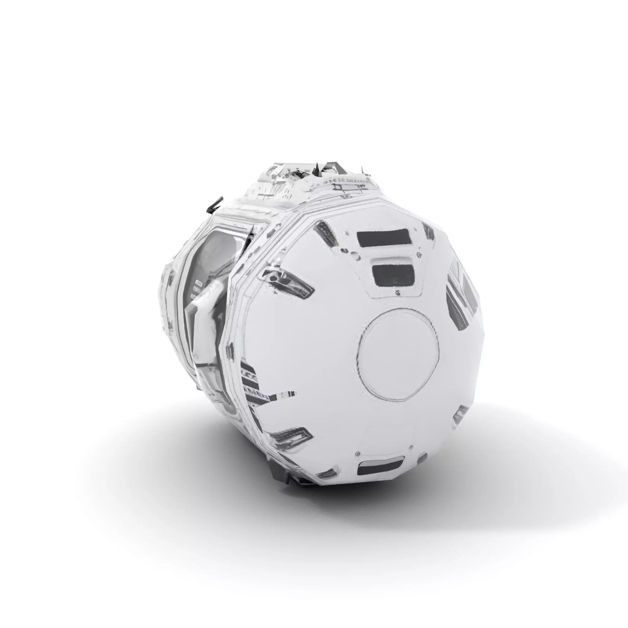 Futuristic Space Pod model pack Low-poly 3D model_18