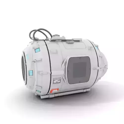 Futuristic Space Capsule Model Pack Low-poly 3D model