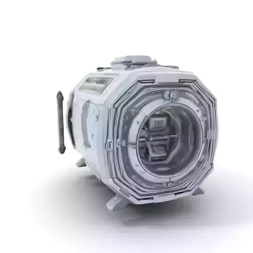 Futuristic SciFi Pod model pack Low-poly 3D model