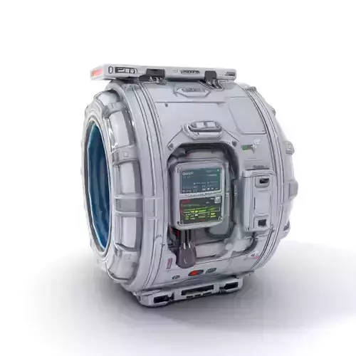 Futuristic Cryo Chamber Model Pack Low-poly 3D model