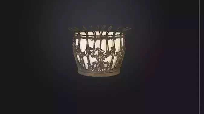 3D trash can For game Low-poly 3D model