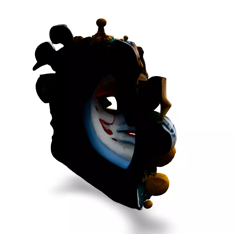 Elegant Venetian Carnival Mask 3D Model Low-poly 3D model_5