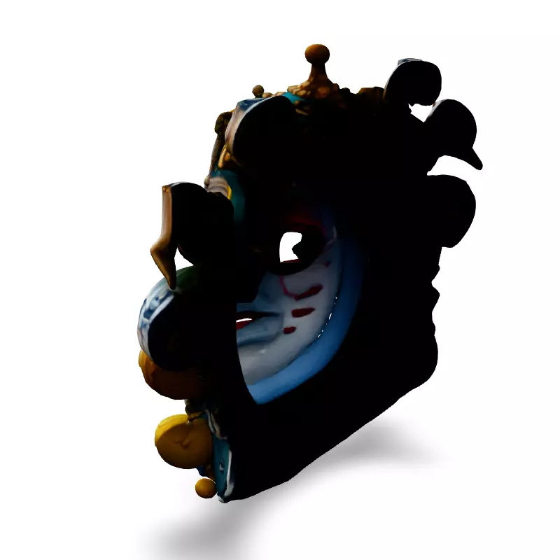 Elegant Venetian Carnival Mask 3D Model Low-poly 3D model_4