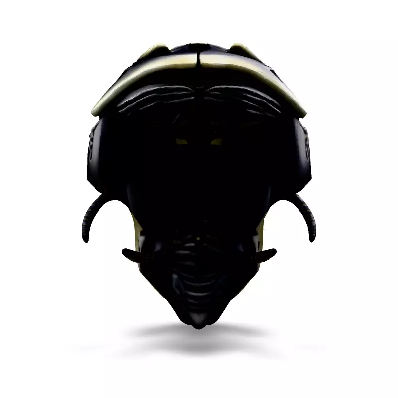 SciFi Alien Robot Head High Detail Low-poly 3D model_6