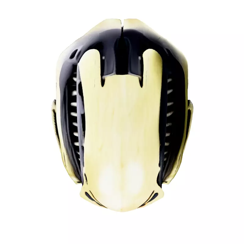 SciFi Alien Robot Head High Detail Low-poly 3D model_7