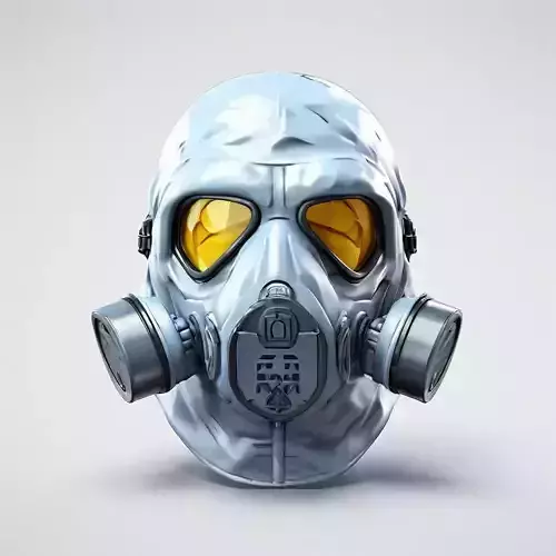 Realistic Gas Mask 3D Model Low-poly 3D model