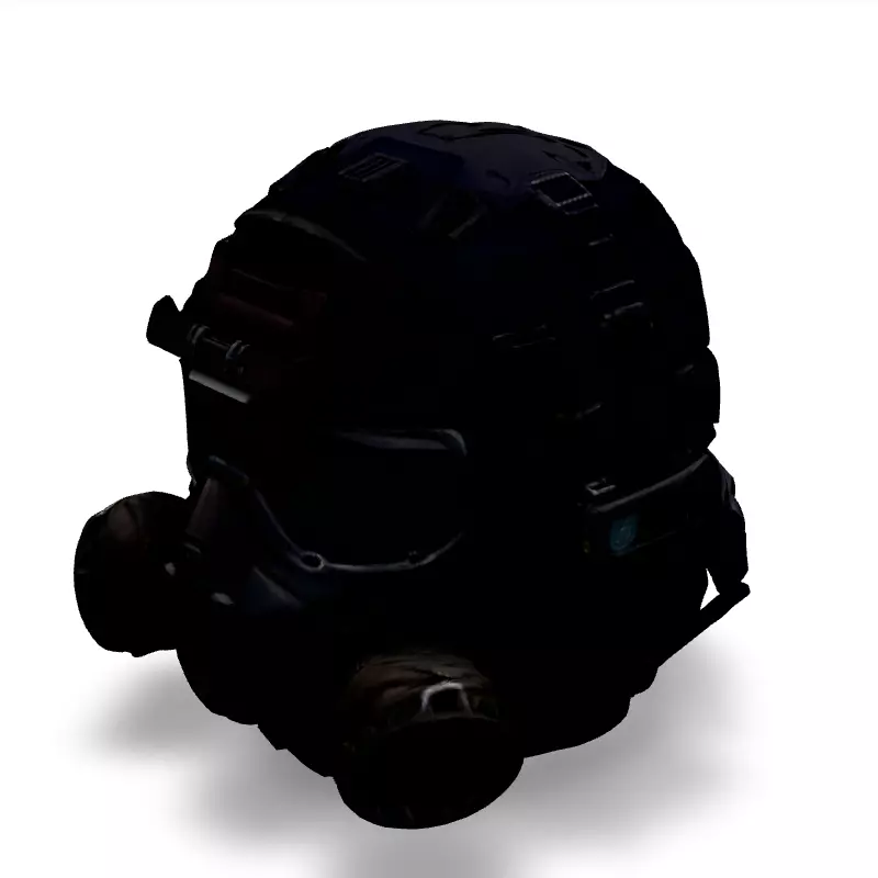 Tactical Gas Mask Helmet 3D Model Low-poly 3D model_1