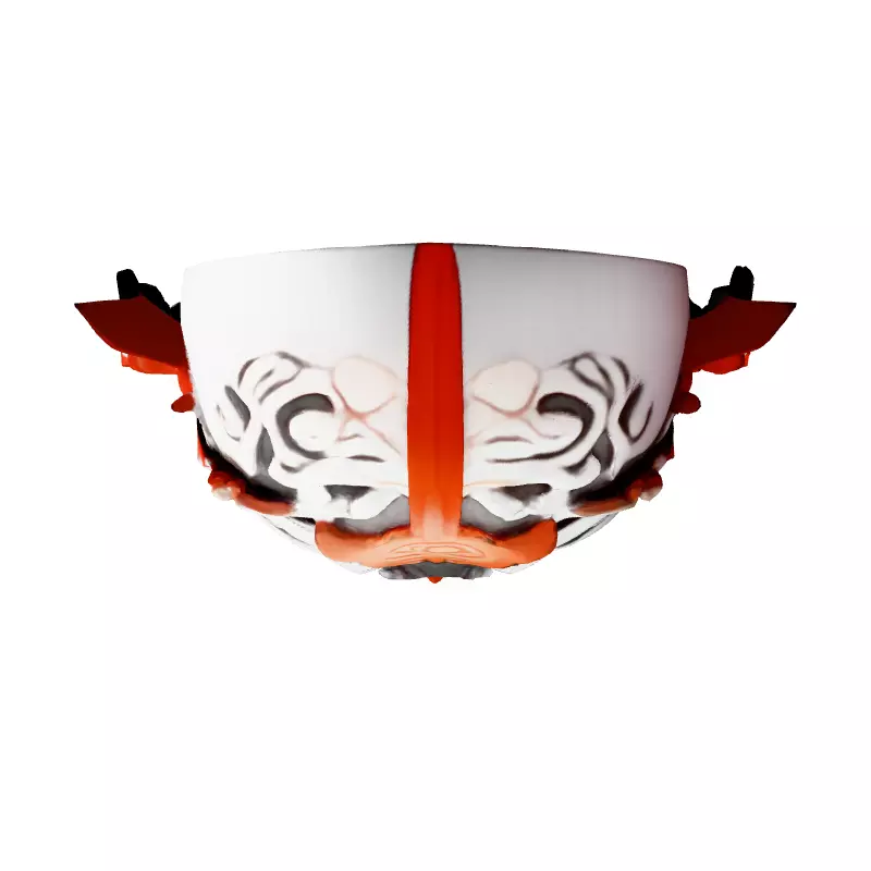 Intricate Chinese Opera Mask 3D Model Low-poly 3D model_7