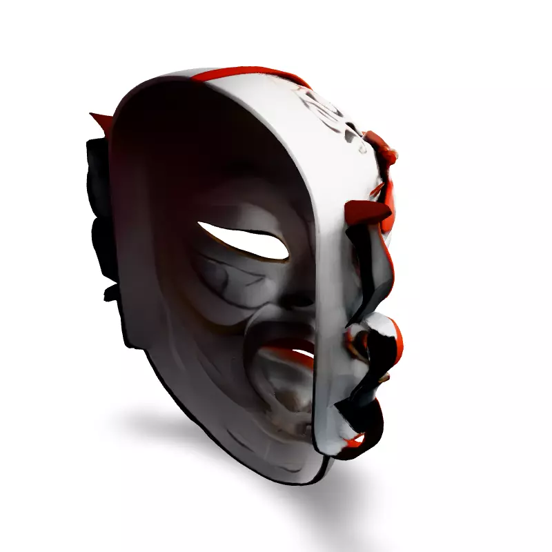 Intricate Chinese Opera Mask 3D Model Low-poly 3D model_5