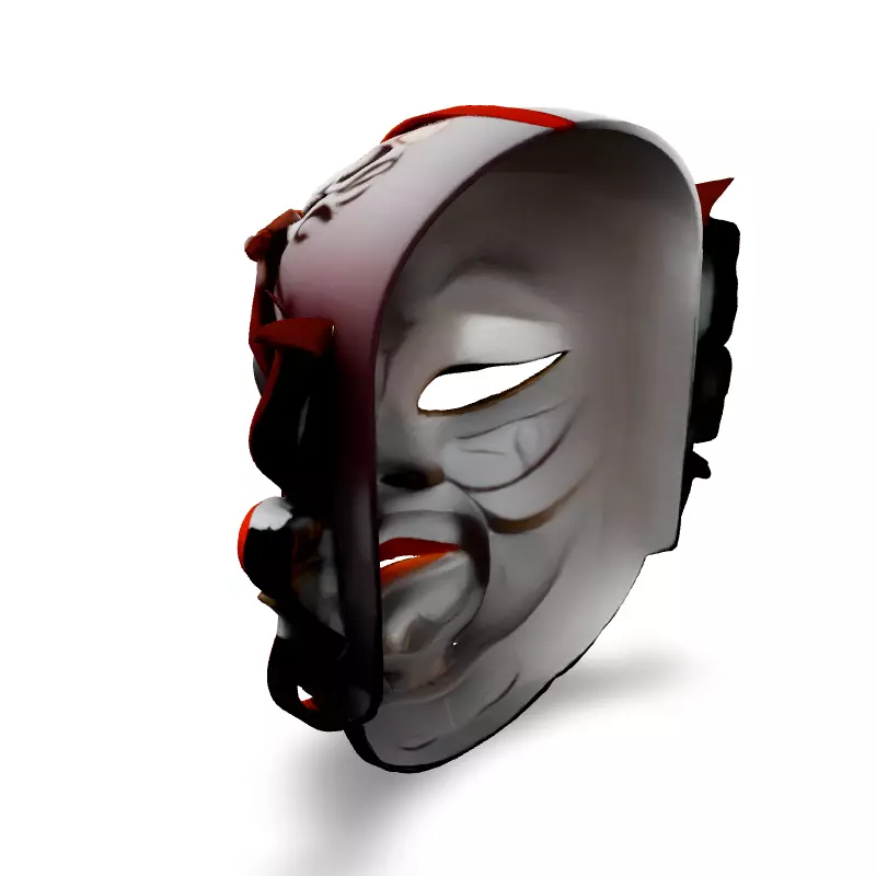 Intricate Chinese Opera Mask 3D Model Low-poly 3D model_4