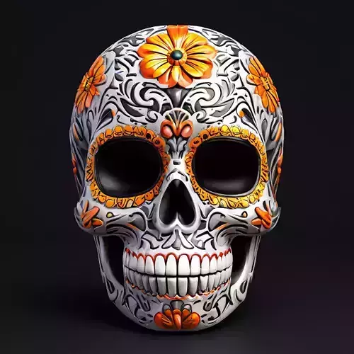 3D Sugar Skull Dia de los Muertos