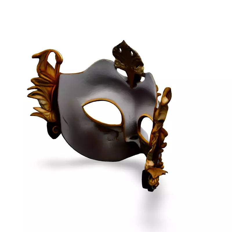 Elegant Venetian Carnival Mask 3D Model Low-poly 3D model_5
