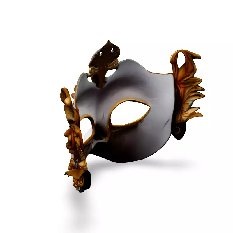 Elegant Venetian Carnival Mask 3D Model Low-poly 3D model_4