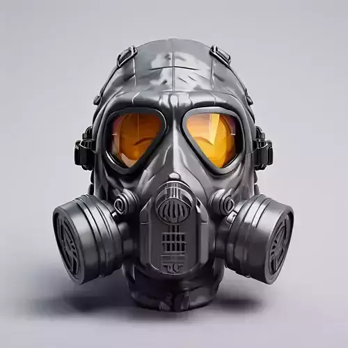 Realistic Gas Mask 3D Model