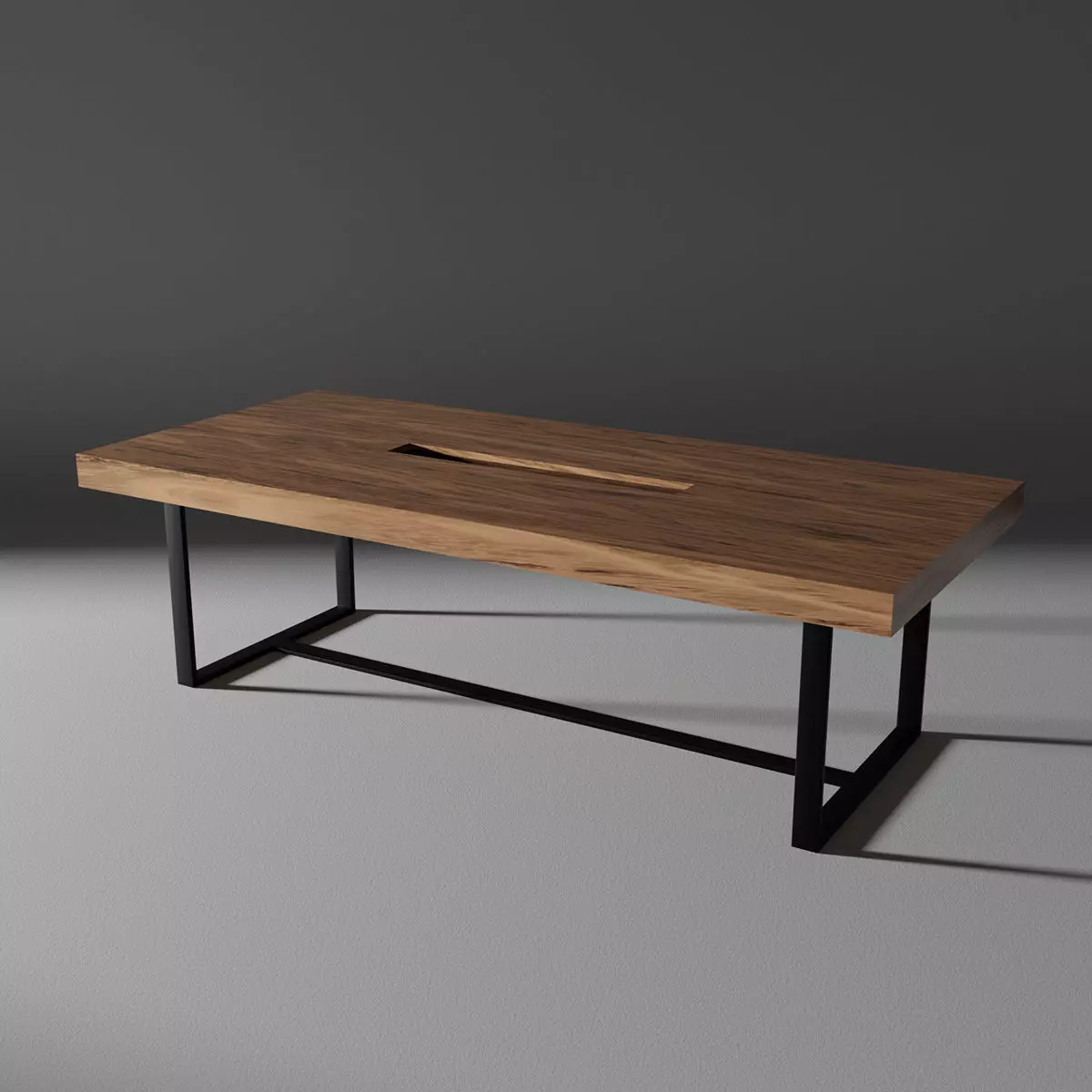 Industrial Style Conference Table 3D model_0