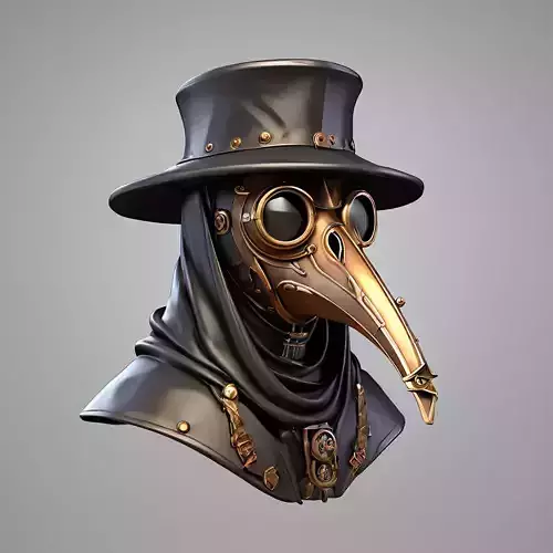 Steampunk Plague Doctor Bust