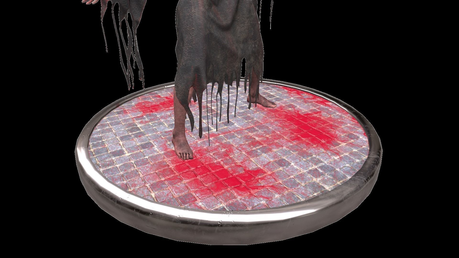 PBR Lowpoly Character Female Low-poly 3D model_10