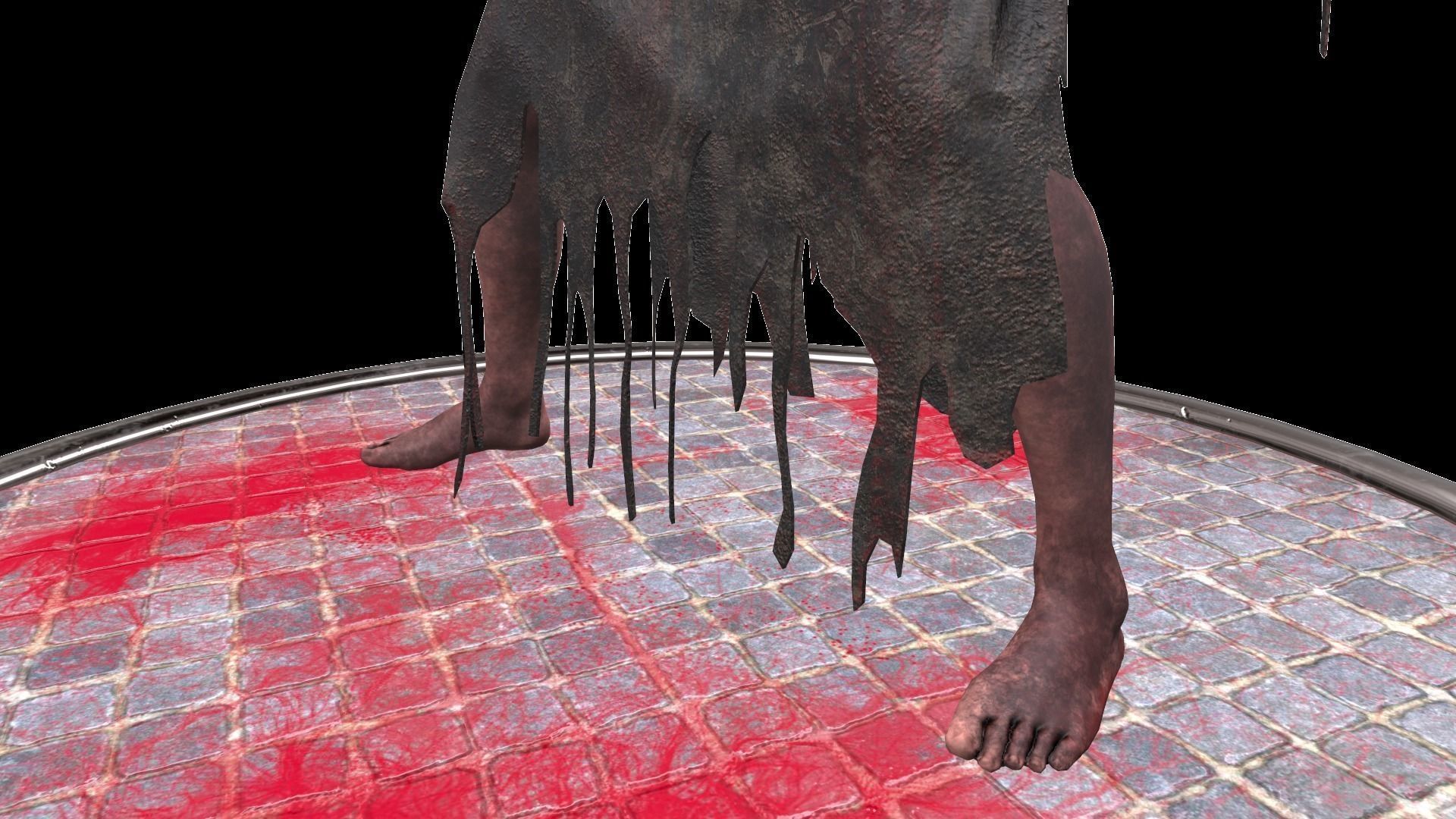 PBR Lowpoly Character Female Low-poly 3D model_8