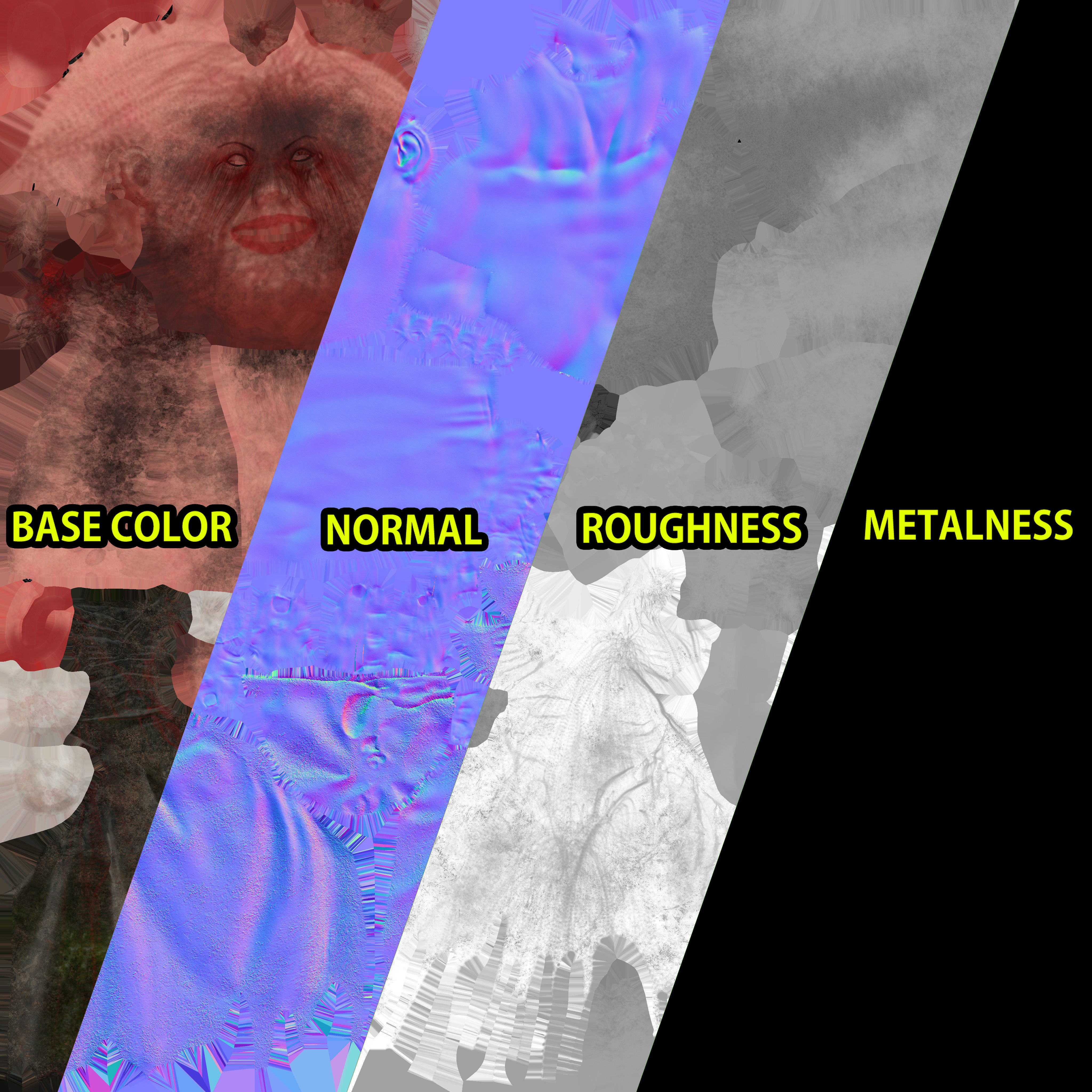 PBR Lowpoly Character Female Low-poly 3D model_1