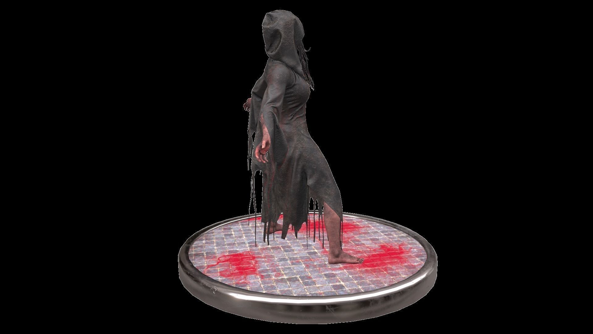 PBR Lowpoly Character Female Low-poly 3D model_5