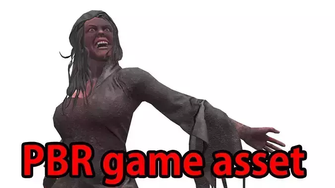 PBR Lowpoly Character Female